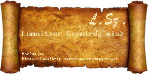 Lumnitzer Szemirámisz névjegykártya